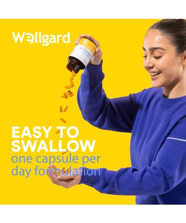 Wellgard High Strength Turmeric Capsules 95% Curcumin | Made in UK - Buy Online on GoSupps.com