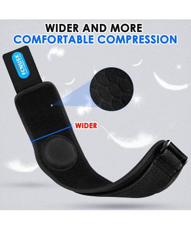 FCNUSX Elbow Brace for Tendonitis & Tennis Elbow - Compression Arm Strap for Pain Relief - Golfers Compression Sleeve - One Size Black - Buy Online on GoSupps.com