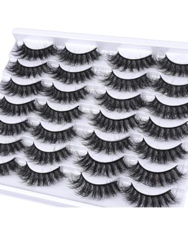 8D Fluffy False Eyelashes | Wispy Faux Mink Lashes | Lightweight Cat Eye Lashes 14 Pairs Pack for Stunning Looks - Buy Online on GoSupps.com