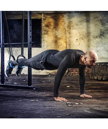 ZELUS Gymnastic Rings - Adjustable Straps, Steel Buckles - Perfect for Pull-Ups, Dips, Strength Training - Black - Buy Online on GoSupps.com