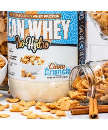 Musclesport Lean Whey Revolution Protein Powder - Whey Protein Isolate - Low Calorie, Low Carb, Low Fat, Incredible Flavors - 25g Protein per Scoop - 2lb Cinna Crunch - Buy Online on GoSupps.com