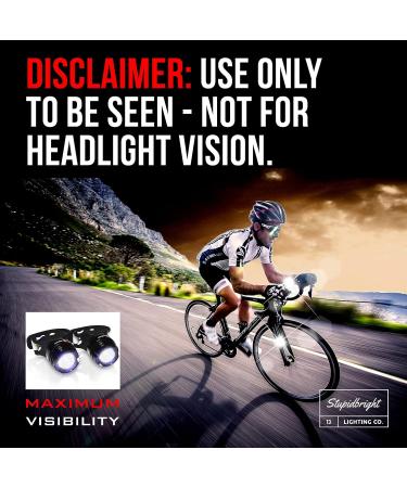 Stupidbright Micro LED Bike Light Set - Front & Rear Lights (2 Pack) in White & Red - Buy Online on GoSupps.com