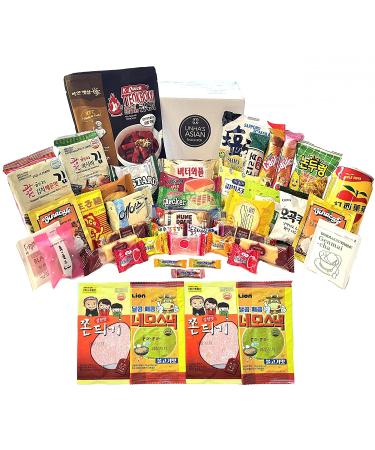 Asian Snack Box Variety Pack - 40 Count Sampler Gift Bundle with Japanese, Korean Candy, Chips, Cookies, Ramen, and Gummy Treats for Kids, Adults, College Students - Individual Wrapped Assortment - Buy Online on GoSupps.com