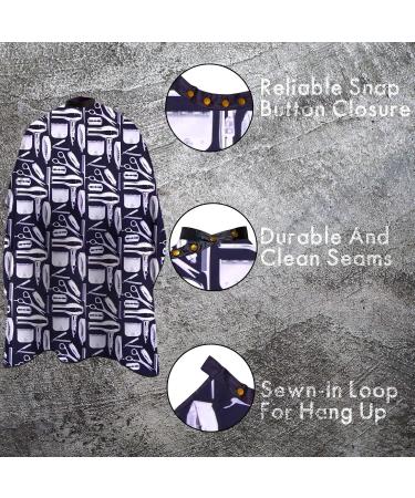 King Midas Barber Cape (Black and White) - Buy Online on GoSupps.com