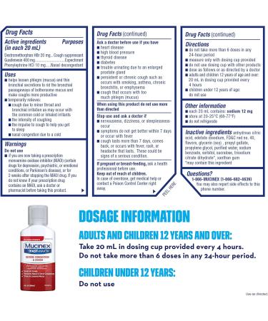 Mucinex Fast-Max Severe Congestion and Cough Liquid 9 fl. oz. - Maximum Strength Fast-Acting Formula for Multi-Symptom Relief - Buy Online on GoSupps.com