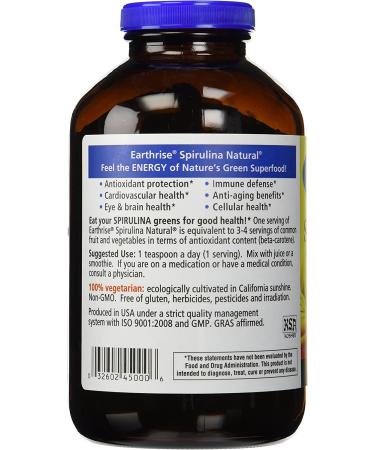 Earthrise Spirulina Natural  454 Grams Powder - Buy Online on GoSupps.com