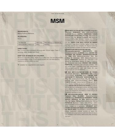 Bulk MSM Powder (Methyl-Sulfonyl Methane) 500 g Packaging May Vary 500g - Buy Online on GoSupps.com