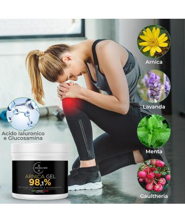  Natural Novi Arnica for Man 98.1% New Maxi Bottle 550ml Hyaluronic Acid Glucosamine Vitamin E Gaulteria Strong Natural Arnica Gel with Mint and Lavender - Buy Online on GoSupps.com