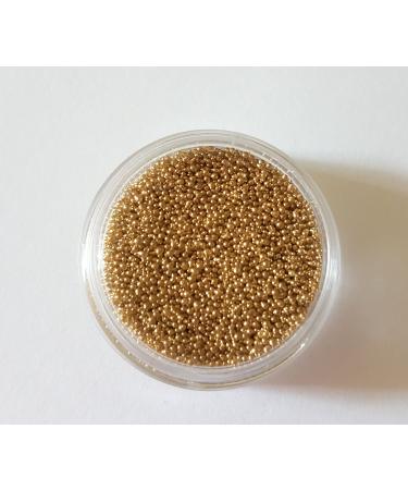 New nail Art D schen Kaviar micro pearls gold balls yellow gold microperlen nail design nail art manicure pedicure insert accessories glitter glitter