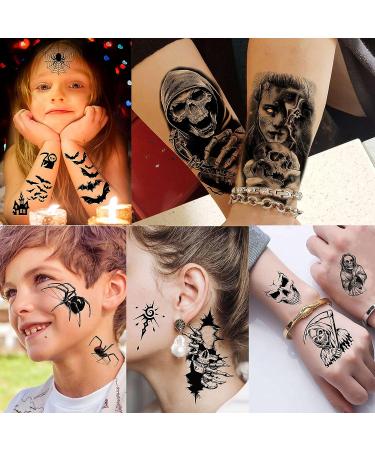 Rejaski Joker Tattoos - 12 Sheets Suicide Squad & Halloween Face Makeup Kit - Fake Temporary Stickers - Buy Online on GoSupps.com