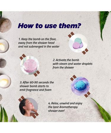 DewDrops Set of 12 Aromatherapy Shower Bombs - Essential Oil Steamers for Home Spa - Vaporizing Shower Tablets for Mom and Wife - Buy Online on GoSupps.com