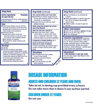 Maximum Strength Mucinex Fast-Max DM Max Liquid 6 fl. oz. - Cough Relief & Chest Congestion Control - Buy Online on GoSupps.com