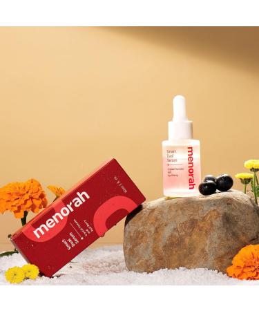 Menorah Skincare Smart Dual Serum | Anti-Aging Face Serum with Crystal Tomato & Acai Berry | Glow Skin | Oil-Infused with Vitamin C & E - Buy Online on GoSupps.com