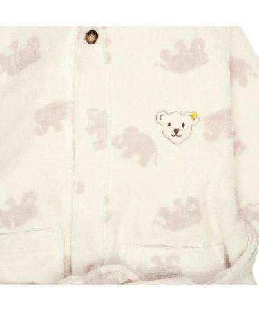 Steiff Unisex Children's Homewear Bathrobe 116 White - Elephant Motif | Buy Online | International Shipping Available - Buy Online on GoSupps.com