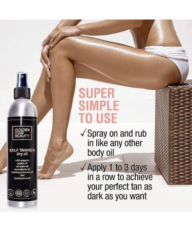 Self Tanner Serum & Dry Oil with Hyaluronic Acid and Organic Oils - Best Sellers for Golden Glow - Buy Online on GoSupps.com