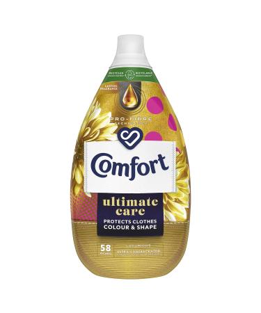 Comfort Ultimate Care Luxurious bottle made of 100% recycled plastic* Ultra-Concentrated Fabric Conditioner for complete clothes protection 58 Wash 870 ml 870 ml (Pack of 1) Luxurious