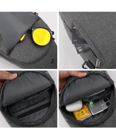 WATERFLY Anti-Theft Sling Bag for Men & Women - Multipurpose Gray Chest Bag Hippie Crossbody Daypack - Buy Online on GoSupps.com