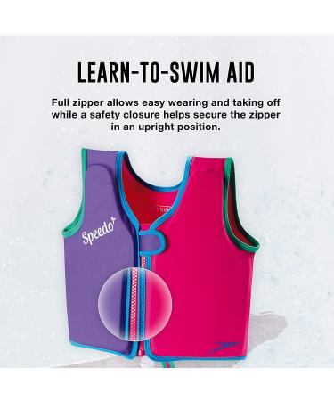 Speedo Unisex Child Swim Flotation Life Vest UPF 50 - Large Lime/Orange - Buy Online on GoSupps.com