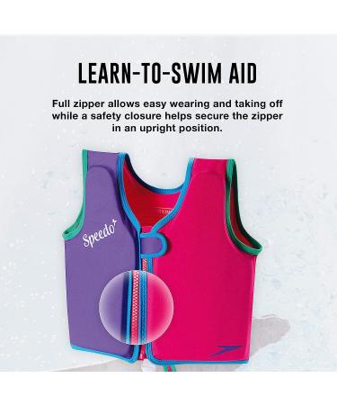 Speedo Unisex-Child Swim Flotation Classic Life Vest Begin to Swim UPF 50 Medium Lime/Orange - Buy Online on GoSupps.com