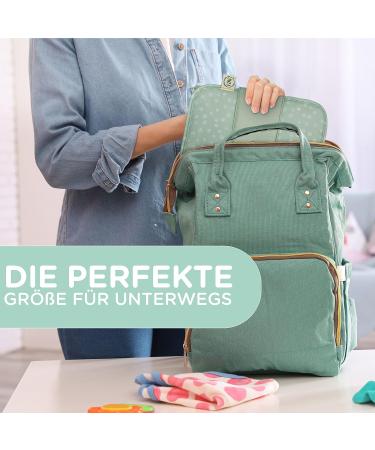 Jubi Mint Dots Diaper Bag with Changing Mat - Compact & Spacious On-the-Go Baby Bag - Buy Online on GoSupps.com