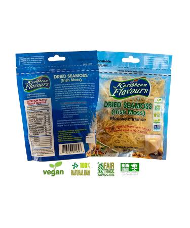 Premium Irish Moss Superfood 2-Pack (2 x 3 Oz) | From Wildcrafted Seed Stock | Non GMO | Organic | Vegan | Hand Picked | Sun Dried | Makes Perfect Gel | Boost Your Immune System | Makes 4 Quarts 6.0 ounces - Buy Online on GoSupps.com