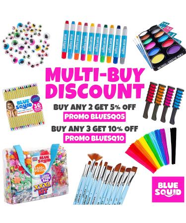 Blue Squid Hair Chalk Pens for Girls - 10 Vibrant Temporary Colors, Washable Hair Dye Crayons - Perfect Birthday Gift and Hair Accessories for Kids Ages 6-12 - Buy Online on GoSupps.com