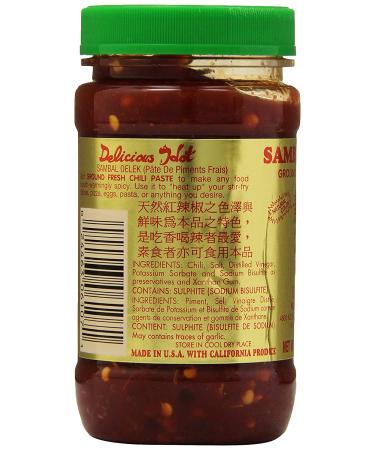 Huy Fong Sambal Oelek Chili Paste 8 oz - Authentic Spicy Chili Paste - 1 Pack 8 Ounce - Buy Online on GoSupps.com