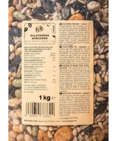KoRo - Salad seed mix - 1 kg - varied mix with edamame beans and pine nuts - rich in unsaturated fatty acids - protein source - bulk packaging at a great price - Buy Online on GoSupps.com