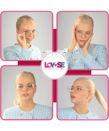 Stylish Blue Light Glasses for Women - Heart Shaped Gold Frame Blocking Blue Light for Screens Ideal for Computer Phone TV & Gaming - Buy Online on GoSupps.com