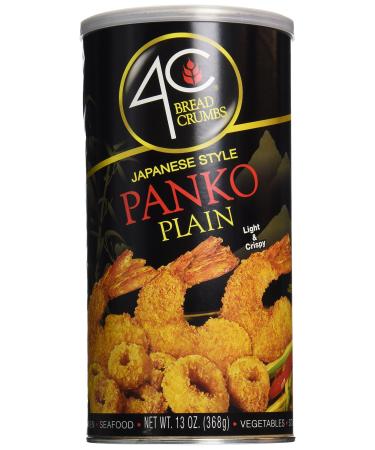 4C Premium Bread Crumbs, Panko Plain, Regular & Gluten Free, Flavorful Crispy Crunchy, Value Pack (Panko Plain, 13 Ounce (Pack of 1)) Panko Plain 13 Ounce (Pack of 1)
