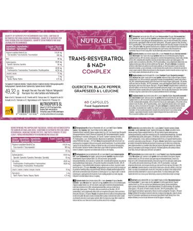 Trans Resv ratrol NAD+ 686mg Complex - Querc tine Pip rine P pins de Raisin (OPC) L-Leucine - Compl ment Alimentaire Rev ratrol - 60 G lules Nutralie - Buy Online on GoSupps.com