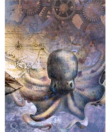 Steampunk Mulberry Rice Paper 8x10.5 inch - 6 Unique Images, 30gsm Fibrous Paper for Decoupage & Mixed Media Crafts - Buy Online on GoSupps.com