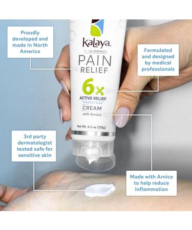 Kalaya 6X Pain Relief Arnica Cream with Massager and 6X Extra Strength Pain Relief Cream - Buy Online on GoSupps.com