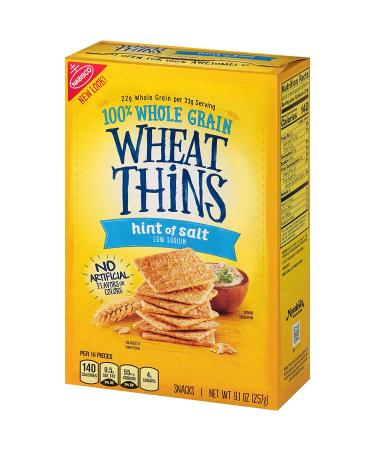 Low Sodium Wheat Thins Crackers - 9.1 oz - Hint of Salt - Whole Grain - Buy Online on GoSupps.com