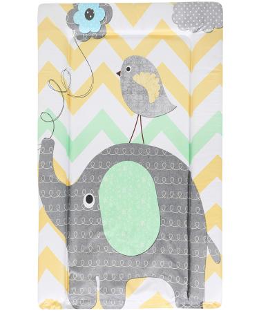 Baby Changing Mat - Soft Padded Deluxe Large Waterproof Change Mats (Elephant Chevron)