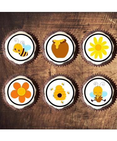 48 Cute Bumble Bees Cupcake Toppers Mini Bumble Bee Edible Cake Decorations 3cm Bee Cake Decorations Bees Birthday Cake Decorations Wedding Cake Decorations Edible Butterfly Cake Decorations - Buy Online on GoSupps.com