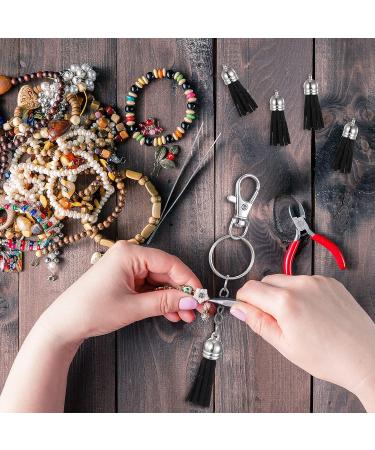 200 Pieces Black Faux Suede Leather Keychain Tassels - DIY Crafts Supplies - Buy Online on GoSupps.com