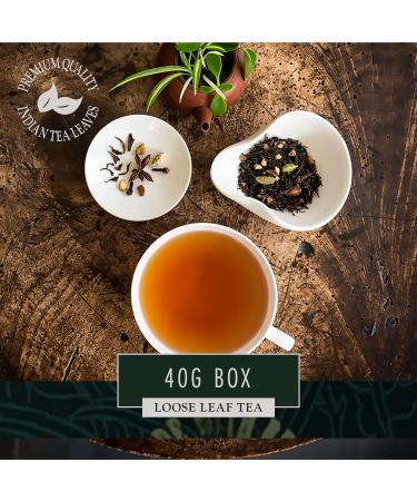 PekoeTea Edinburgh Chai Black Tea - Premium Indian Black Tea with Chai Spices - 50g Box - Buy Online on GoSupps.com