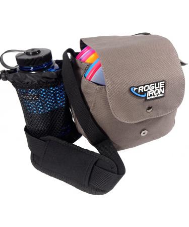 Rogue Iron Disc Golf Bag- Sling Tote Bag for Frisbee Golf - Holds Up to 8 Discs, Large 32oz Water Bottle, and Accessories