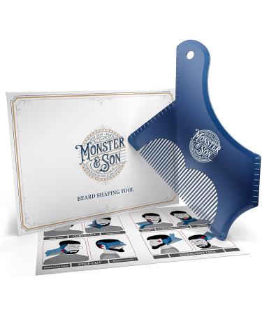 Monster&Son Beard Shaping Tool - Classic Oversized Design, Blue-Clear - Buy Online on GoSupps.com