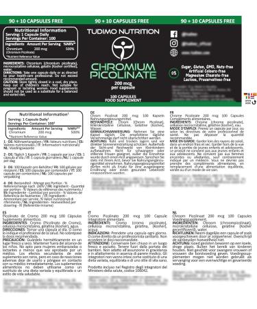 Chromium Picolinate 200mcg Capsules - 100 pcs | High-Quality Chromium Powder | 3+ Month Supply - Buy Online on GoSupps.com