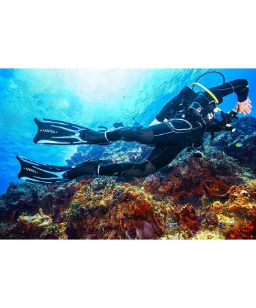 TUSA SF-0101 Hyflex Vesna Scuba Diving Fins - Black (Medium) - Buy Online on GoSupps.com
