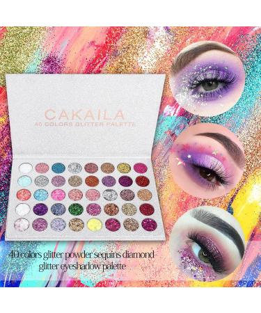 2 Eyeshadow Pallets | Eye Shadow with Different 40colors | Eyeshadow Palette White Silver Colorful Sparkly Eye Makeup Eyeshadow for Women 2 Pcs a - Buy Online on GoSupps.com