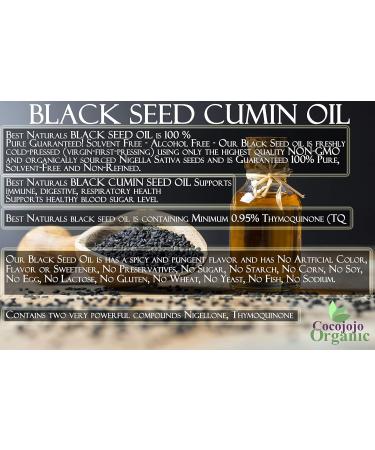 Buy Cocojojo 32 oz Black Cumin Oil | Pure Cold Pressed Black Seed Oil for Hair Beard Face & Joints - Natural & Organic - Buy Online on GoSupps.com