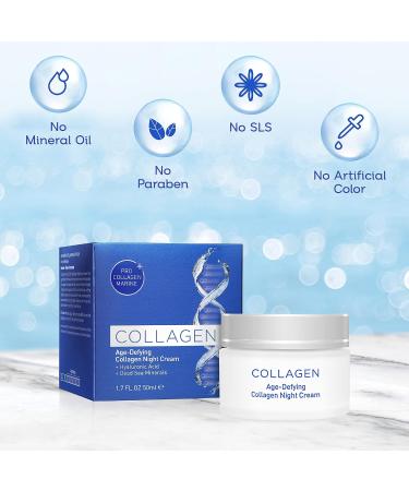 Edom Perfect Collagen Age-Defying Night Moisturizer Cream - For All Skin Types - 1.7 fl. oz - International Shipping Available - Buy Online on GoSupps.com
