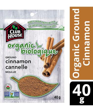 Club House Quality Natural Herbs & Spices Organic Ground Cinnamon 40g - Buy Online on GoSupps.com