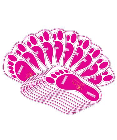 60 Pairs(120 Feets) Disposable Pink Tanning Feet Pads Sunless Airbrush Spray Tent Protect Foot Shaped Spray Tan Sandals