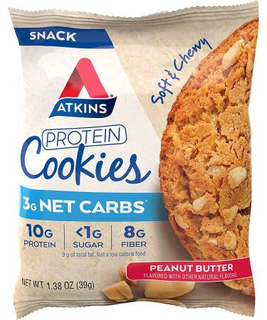 Atkins Protein Cookie Peanut Butter - 4 Count, 5.52 Ounce (Pack of 4) - Buy Online on GoSupps.com