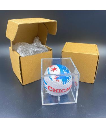 Chicago Las Vegas New York City Souvenir Baseballs in Acrylic Display Case - Baseball Gifts with Chicago Flag Design - Buy Online on GoSupps.com