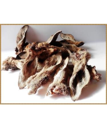DriedDogTreats 10 ears 100% PURE FURRY DOE ROE-DEER VENISON EARS - treats chews snack NATURAL hypoallergenic - Buy Online on GoSupps.com